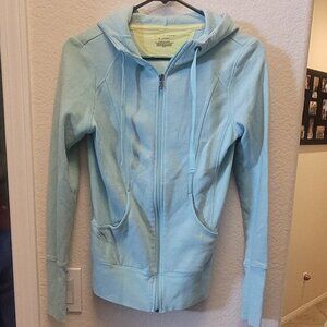 teal sweat jacket